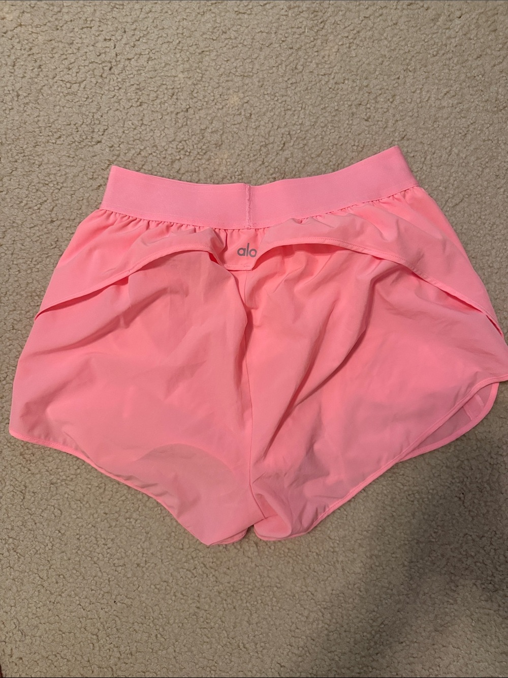 ALO Yoga Neon Bubblegum Running Shorts - Picture 2 of 2